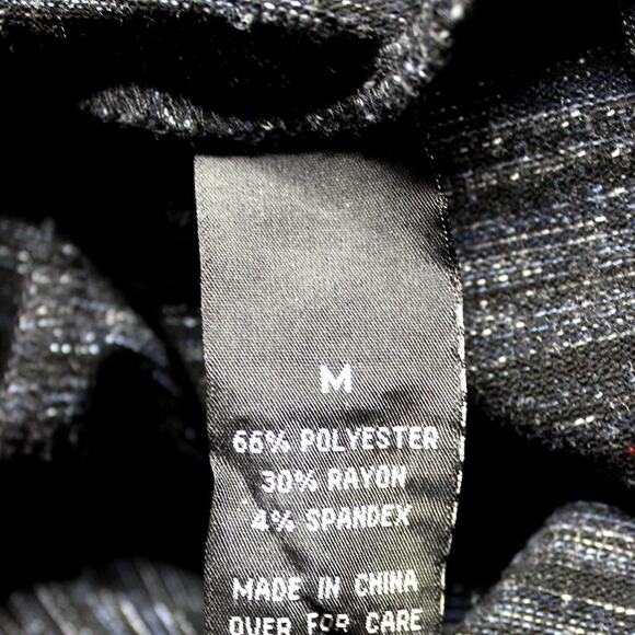 AB Studio Stripe Wrap Deep Scoop Long Sleeve Blouse Size M - Picture 7 of 7